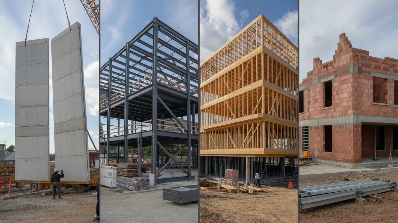 Different commercial construction methods compared side by side 