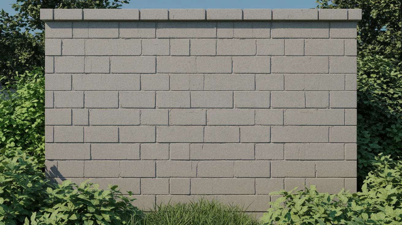 Well-maintained CMU wall outdoors requiring little upkeep over time