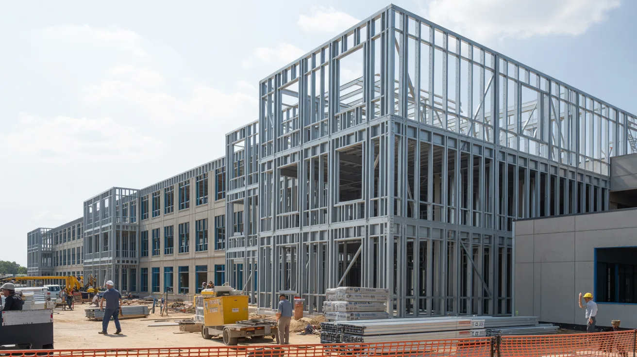 School building project using light gauge steel framing
