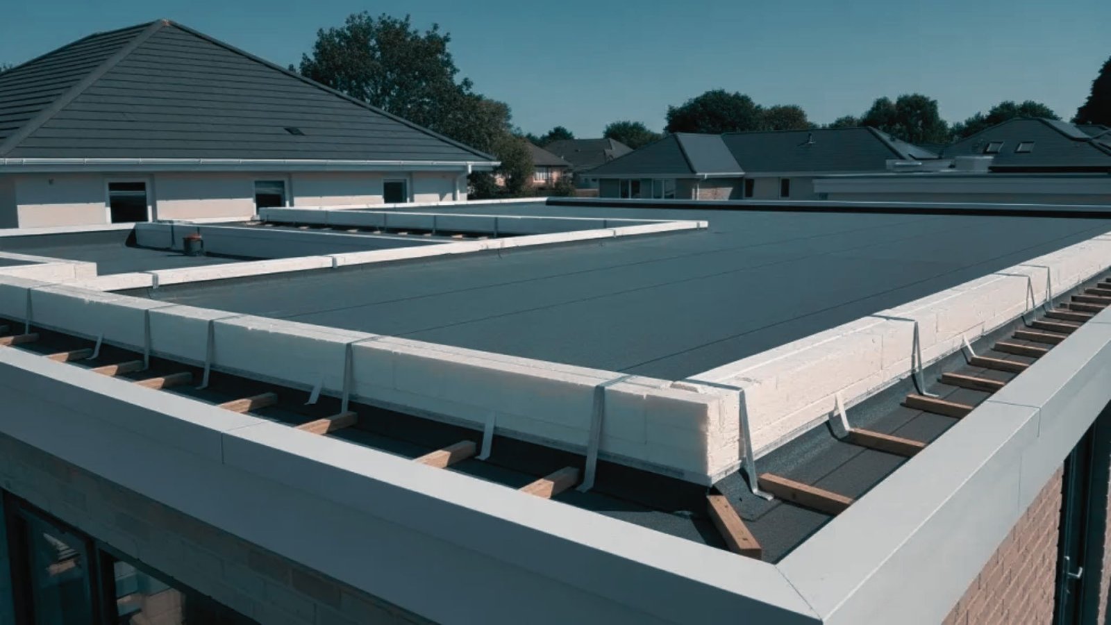 Image showing flat roof of a house.