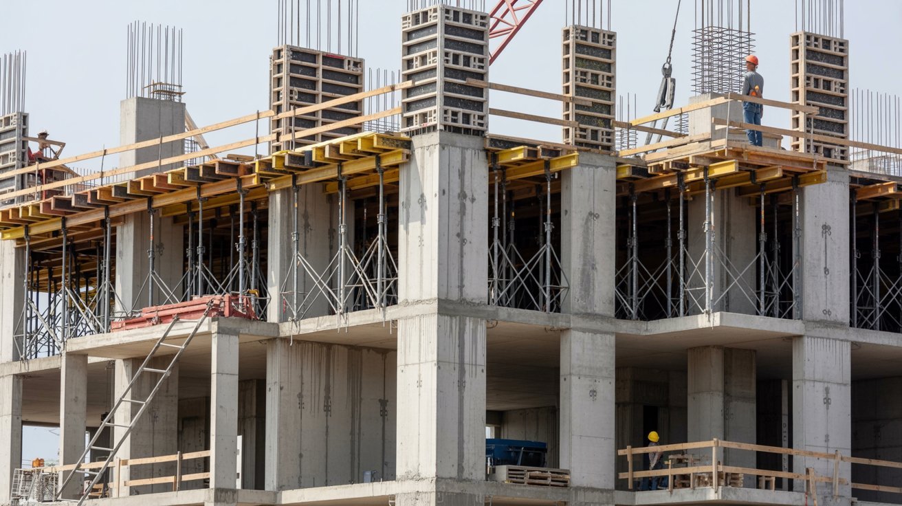 CBS structure with strong load bearing concrete block walls.