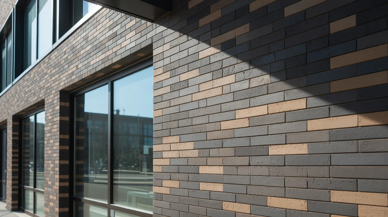 Decorative CMU wall with textured concrete block finish
