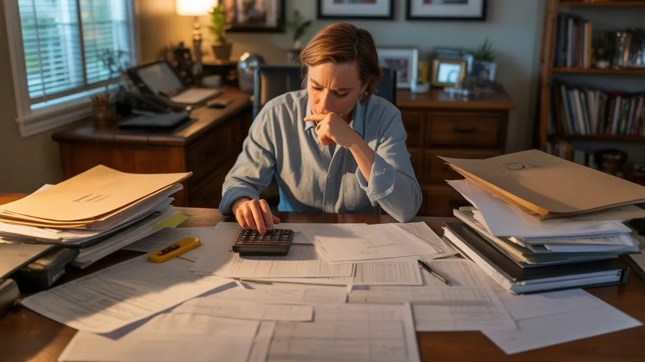 Homeowner comparing construction contractor estimates