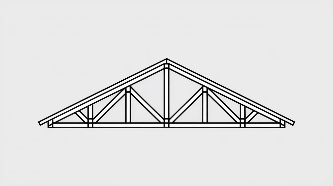 Flat roof truss diagram showing parallel chord design with slight drainage slope