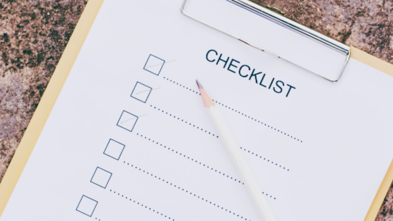 creating a checklist always makes sure that you didn’t miss anything.