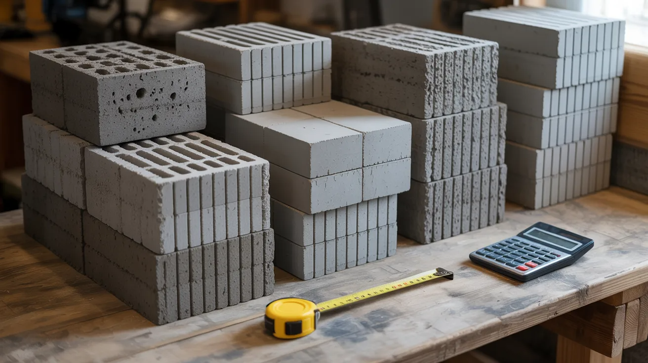 Construction blocks with budgeting tools for cost comparison