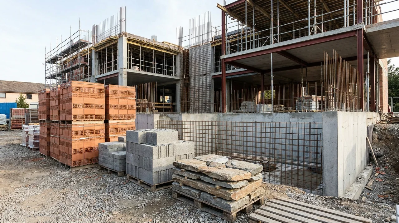 Masonry materials selected for different structural and environmental building requirements.