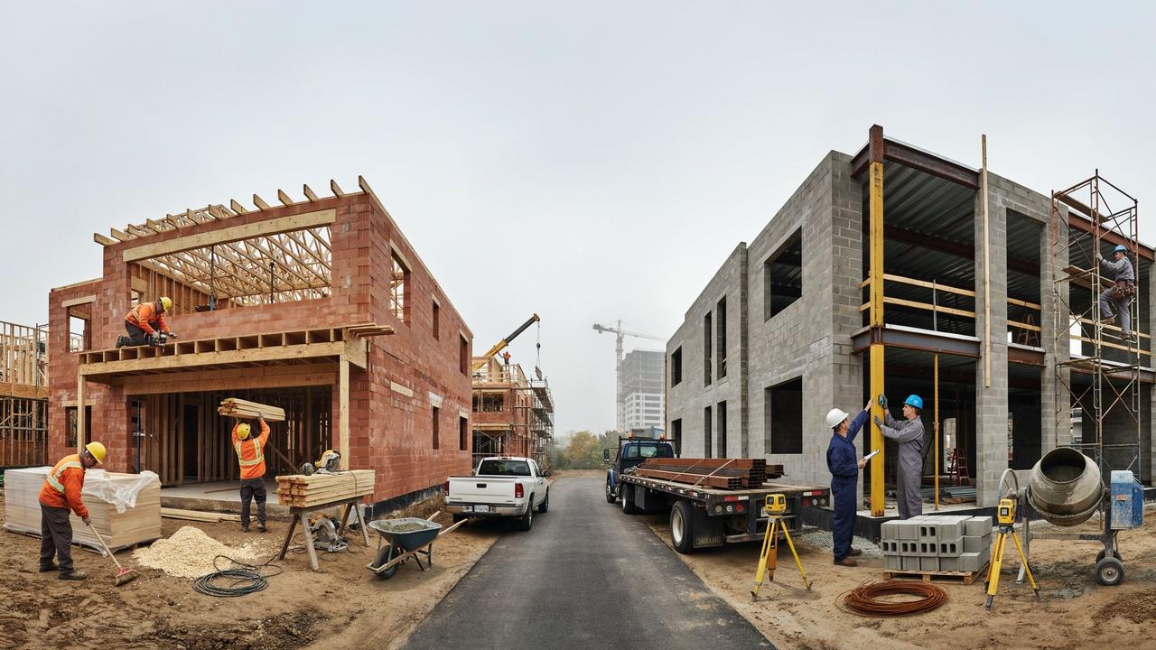 Joisted masonry and non-combustible construction compared for cost, maintenance, durability, and long-term value
