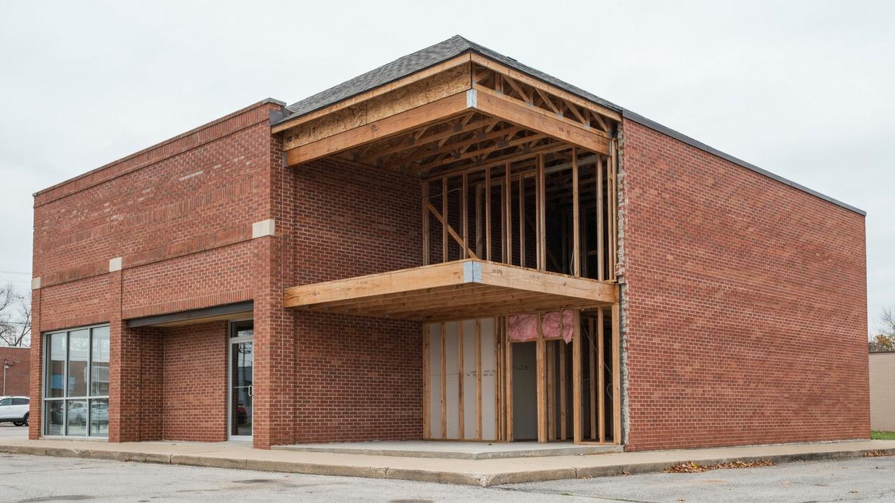 Joisted masonry combines load-bearing masonry walls with combustible wood floors and roof framing