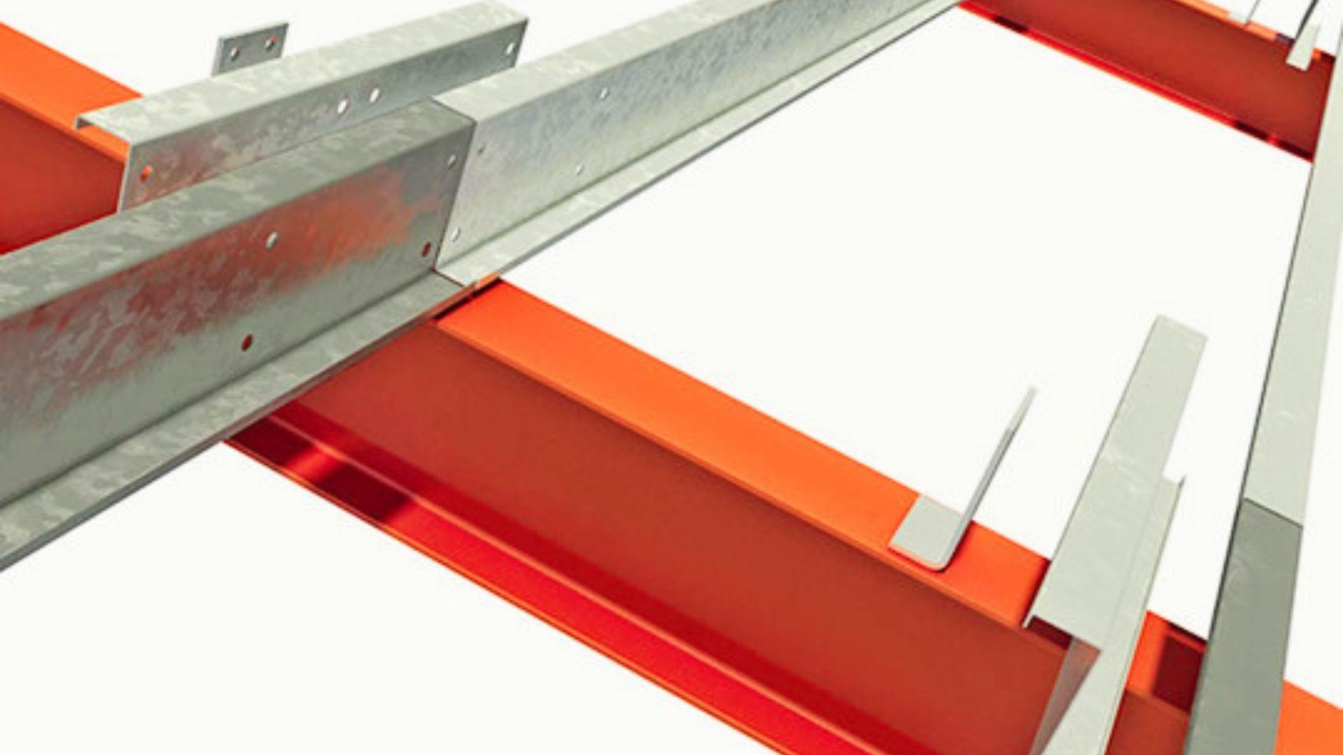 Sleeved and butted purlin connections in steel framing.