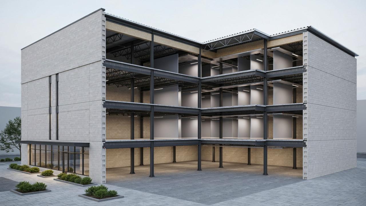 Masonry non-combustible construction combines masonry walls with steel and concrete structural systems