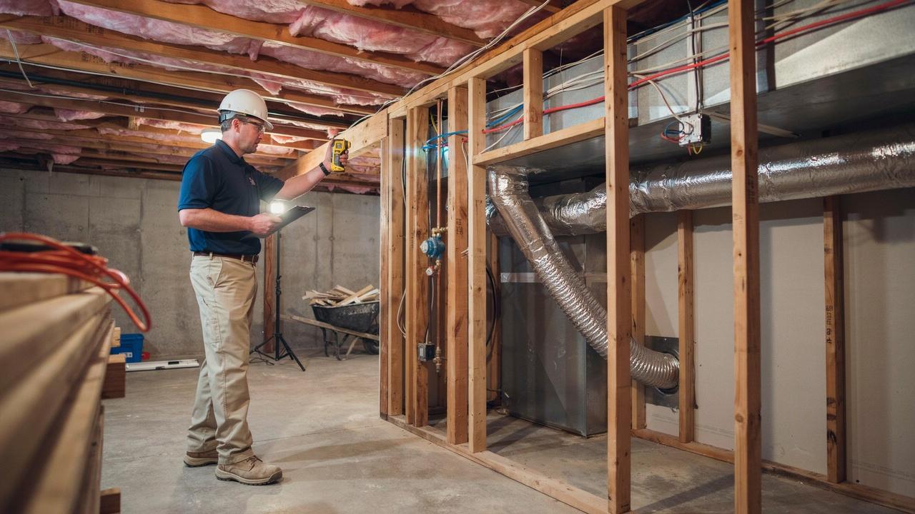 Building code and safety inspection for a bulkhead.